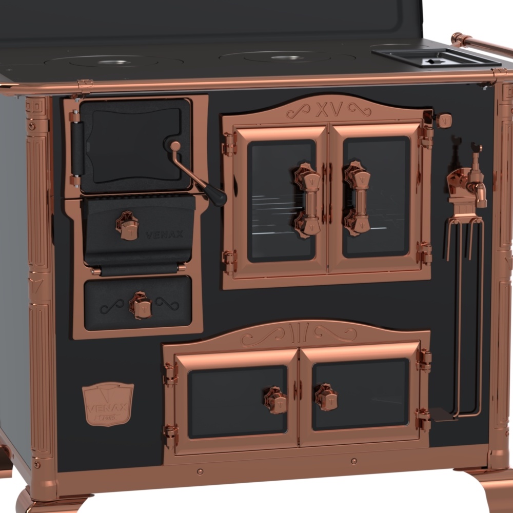 Fogao a Lenha N 2 Princess Preto Rose Gold com Tampa – Venax Store