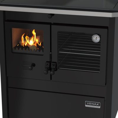 Fogao a Lenha N 1 Le Corbusier Dupla Combustao Preto