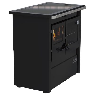 Fogao a Lenha N 1 Le Corbusier Dupla Combustao Preto