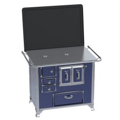 Fogao a Lenha GII N 2 Gab Sec Azul com Tampa