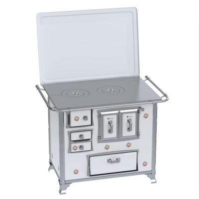 Fogao a Lenha GII N 2 Gab Sec Branco Buque com Tampa