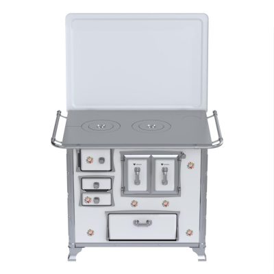 Fogao a Lenha GII N 2 Gab Sec Branco Buque com Tampa