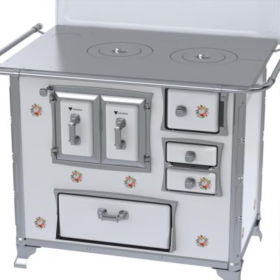 Fogao a Lenha GII N 2 Gab Sec Branco Buque com Tampa