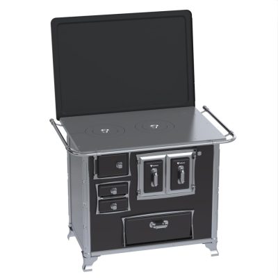 Fogao a Lenha GII N 2 Gab Sec Preto com Tampa