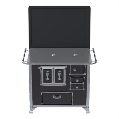 Fogao a Lenha GII N 2 Gab Sec Preto com Tampa