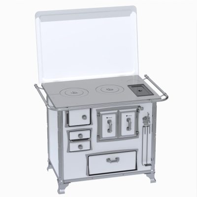 Fogao a Lenha GII N 2 Gab Sec Branco com Tampa Cald