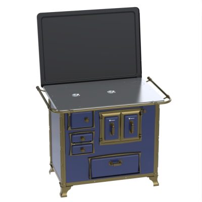 17340016747-1 Fogao a Lenha N 2 Renaissance Chapa de Aluminio Azul