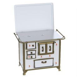 17340016783-1 Fogao a Lenha N 2 Renaissance Chapa de Aluminio Branco Flor