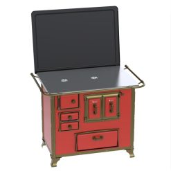 17340016831-1 Fogao a Lenha N 2 Renaissance Chapa de Aluminio Vermelho