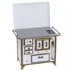 Fogao a Lenha GII N 2 Renaissance Branco Cald Flor