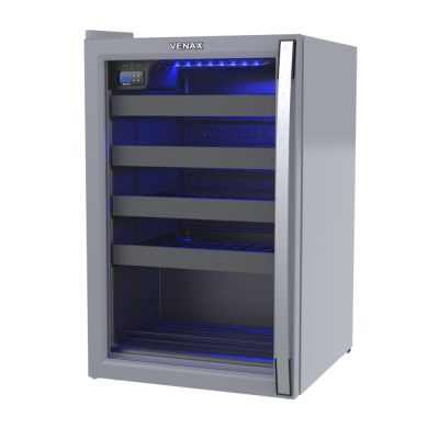 Adega Piubella 100 para 24 Garrafas Cinza Porta Invertida