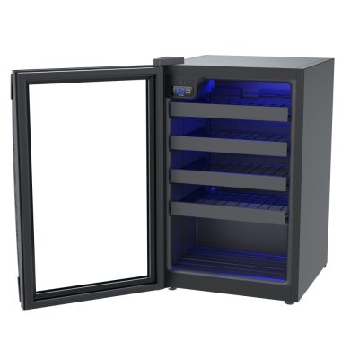 17950008798-1 Adega Piubella 100 para 24 Garrafas Preto Porta Invertida