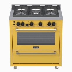 17950011883-2 Fogao 5 Bocas Venax Temis Amarelo Gas GLP