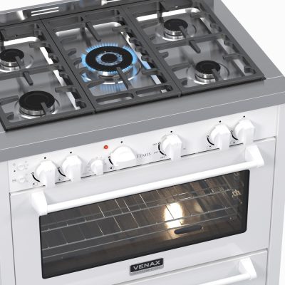 17950011946-12 Fogao 5 Bocas Venax Temis Branco Gas GLP