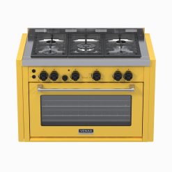 Fogao de Embutir 5 Bocas Venax Temis Amarelo Gas GLP