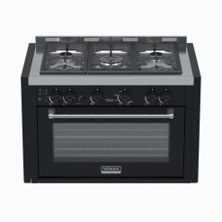 Fogao de Embutir 5 Bocas Venax Temis Preto Fosco Gas GLP