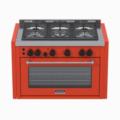 Fogao de Embutir 5 Bocas Venax Temis Vermelho Gas GLP