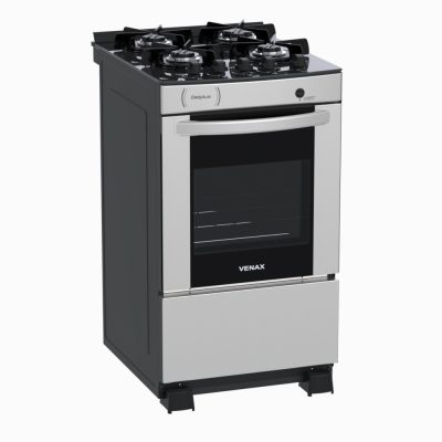 Fogao 4 Bocas Venax Delplus Vitreo Bl Inox Gas GLP