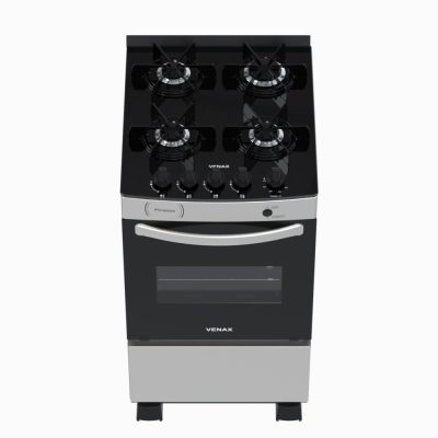 Fogao 4 Bocas Venax Picasso Vitreo Inox Gas GLP