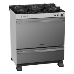 17950013184-1 Fogao 5 Bocas Venax Palladio Vitreo Branco Gas GLP