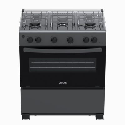 Fogao 5 Bocas Venax Picasso Mesa Inox GIII Grafite Gas GLP