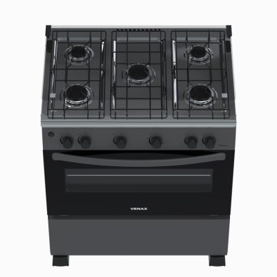 Fogao 5 Bocas Venax Picasso Mesa Inox GIII Grafite Gas GLP