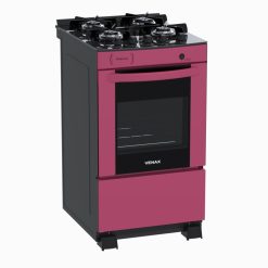 Fogao 4 Bocas Venax Delplus Vitreo Bl Pink Gas GLP