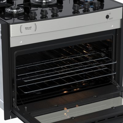 Fogao de Embutir 5 Bocas Venax Gaudi Prisma Vitreo El Inox Gas GLP