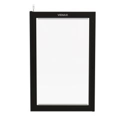 Porta de Vidro Perfil Preto com Aquecimento Venax Linha 100 Abertura Invertida