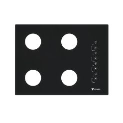 Mesa de Vidro Cooktop 4Q Volare Arena Preto