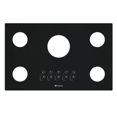 Mesa de Vidro Cooktop 5Q Sognare e Arena Preto