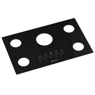 Mesa de Vidro Cooktop 5Q Sognare e Arena Preto