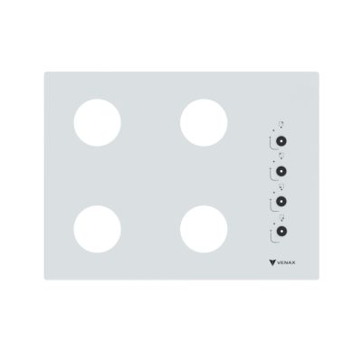 Mesa de Vidro Cooktop 4Q Volare Branco