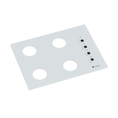 Mesa de Vidro Cooktop 4Q Volare Branco