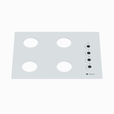 Mesa de Vidro Cooktop 4Q Volare Branco