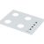Mesa de Vidro Cooktop 4Q Volare Branco