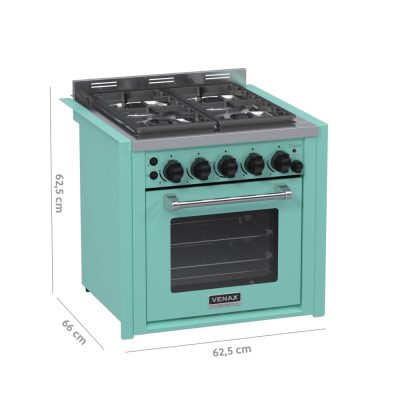 Fogao de Embutir 4 Bocas Venax Temis Verde Gas GLP